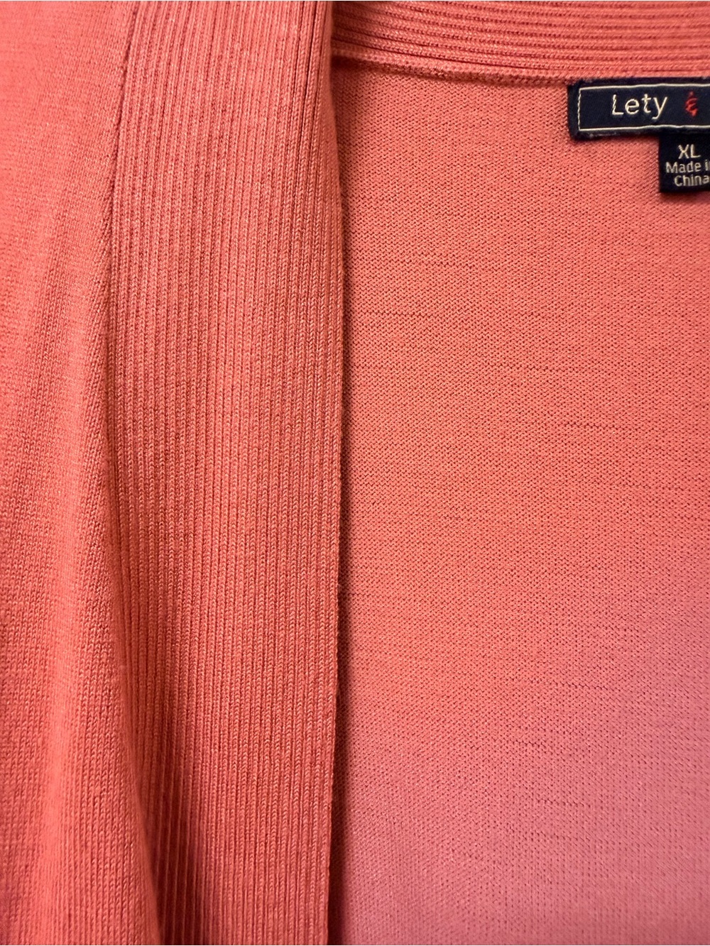 Coral Open-Front Knit Cardigan - Picture 4 of 5